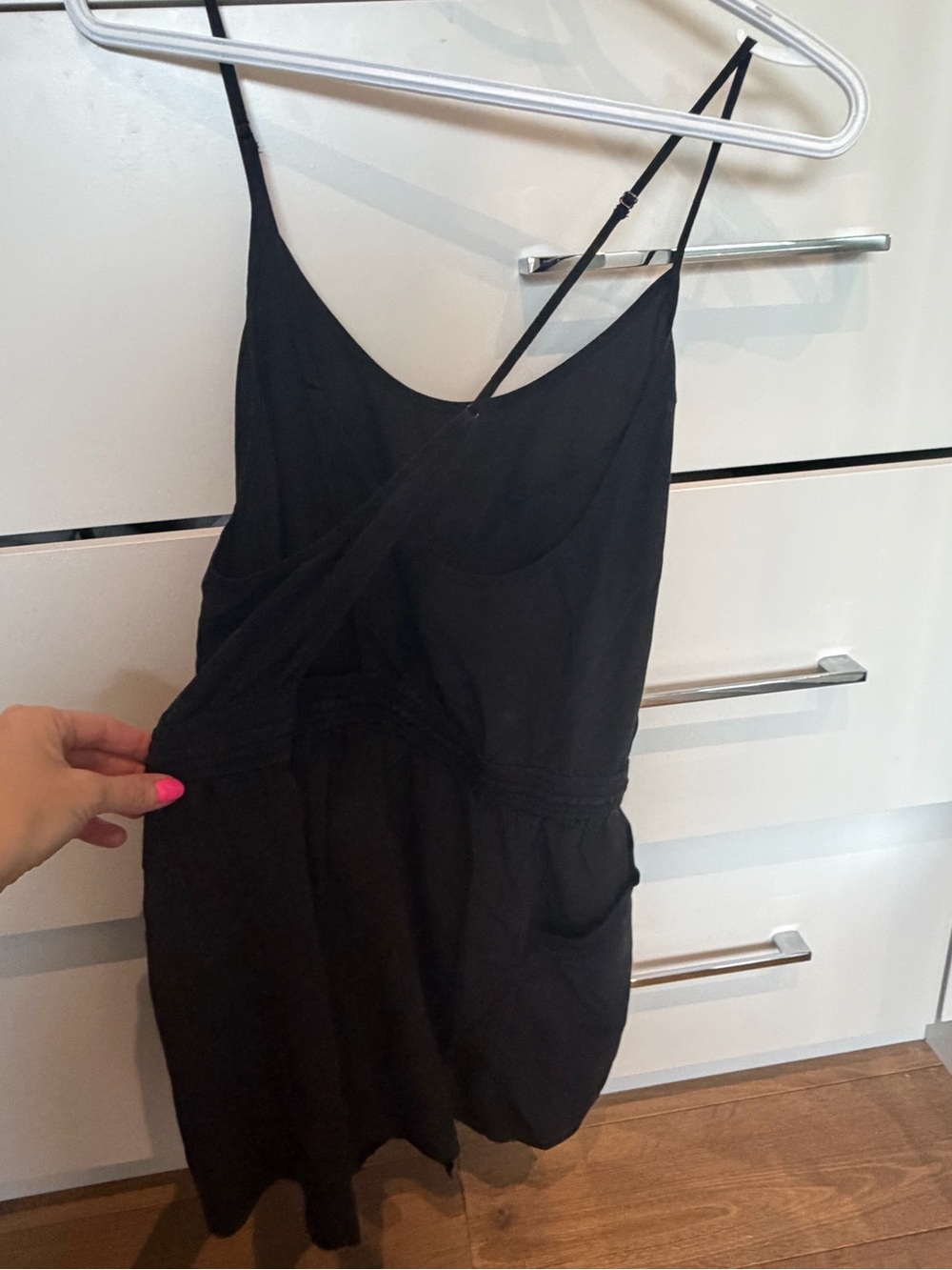 Women's Black Spaghetti Strap Romper